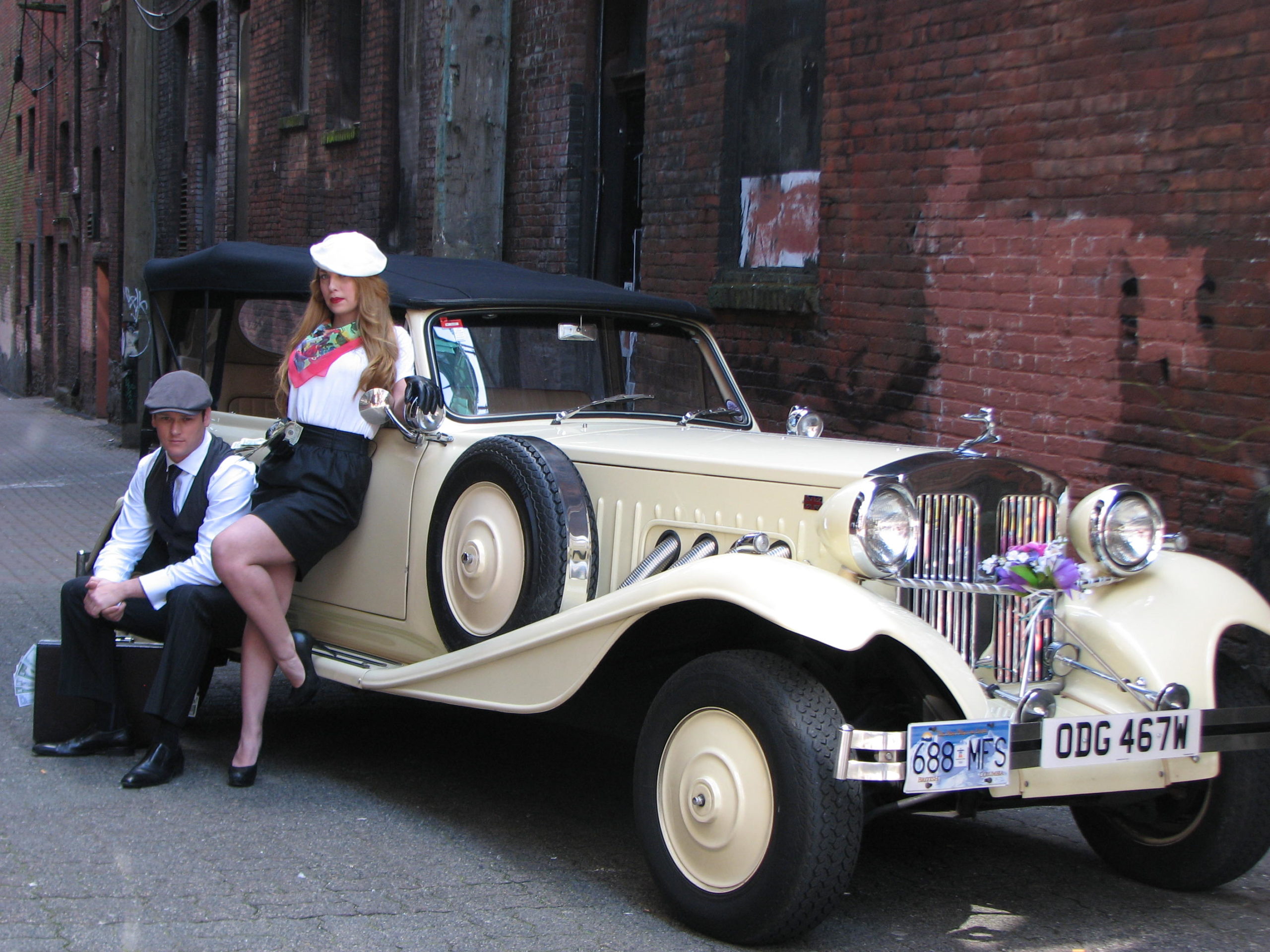 vintage car rental filming publicity vancouver